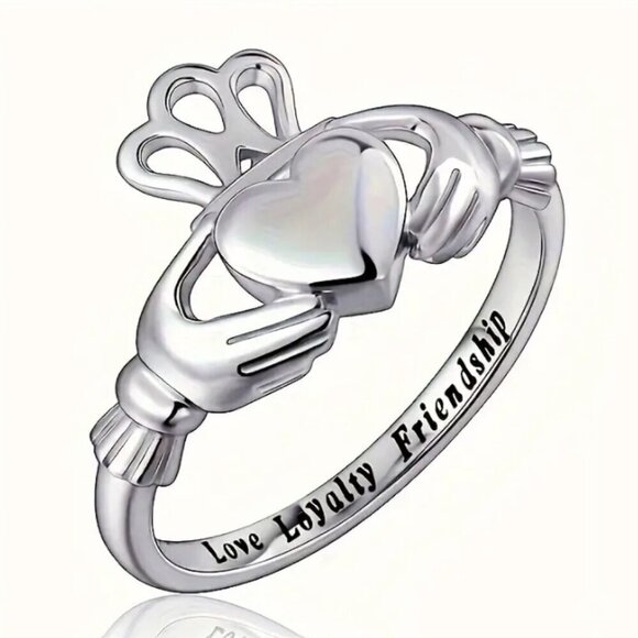 Sterling Silver Claddagh Ring Love Loyalty Friendship Choose Your Size N… - Picture 1 of 4